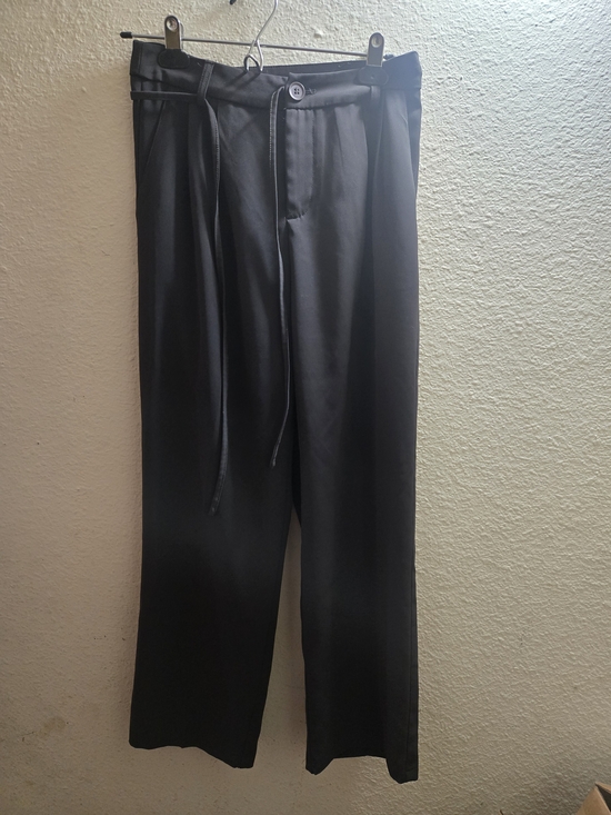 Cider Pants - Cider Wide Leg Black Drawstring Trousers